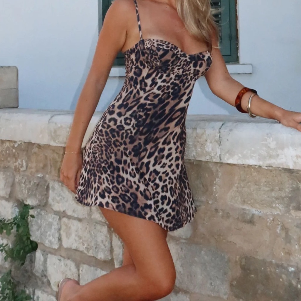 Whire Fox Boutique in the back of my mind leopard mini dress - Picture 5 of 6